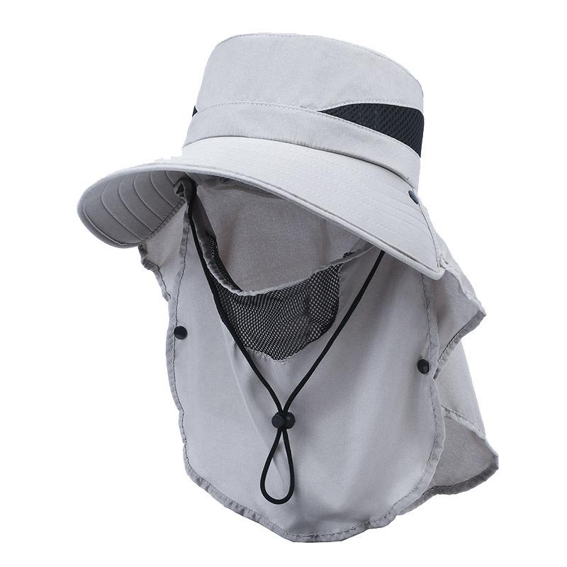 Hat Men's Outdoor Mountaineering Sunshade Fisherman Hat Summer Big Brim Breathable Sunscreen Fishing Hat