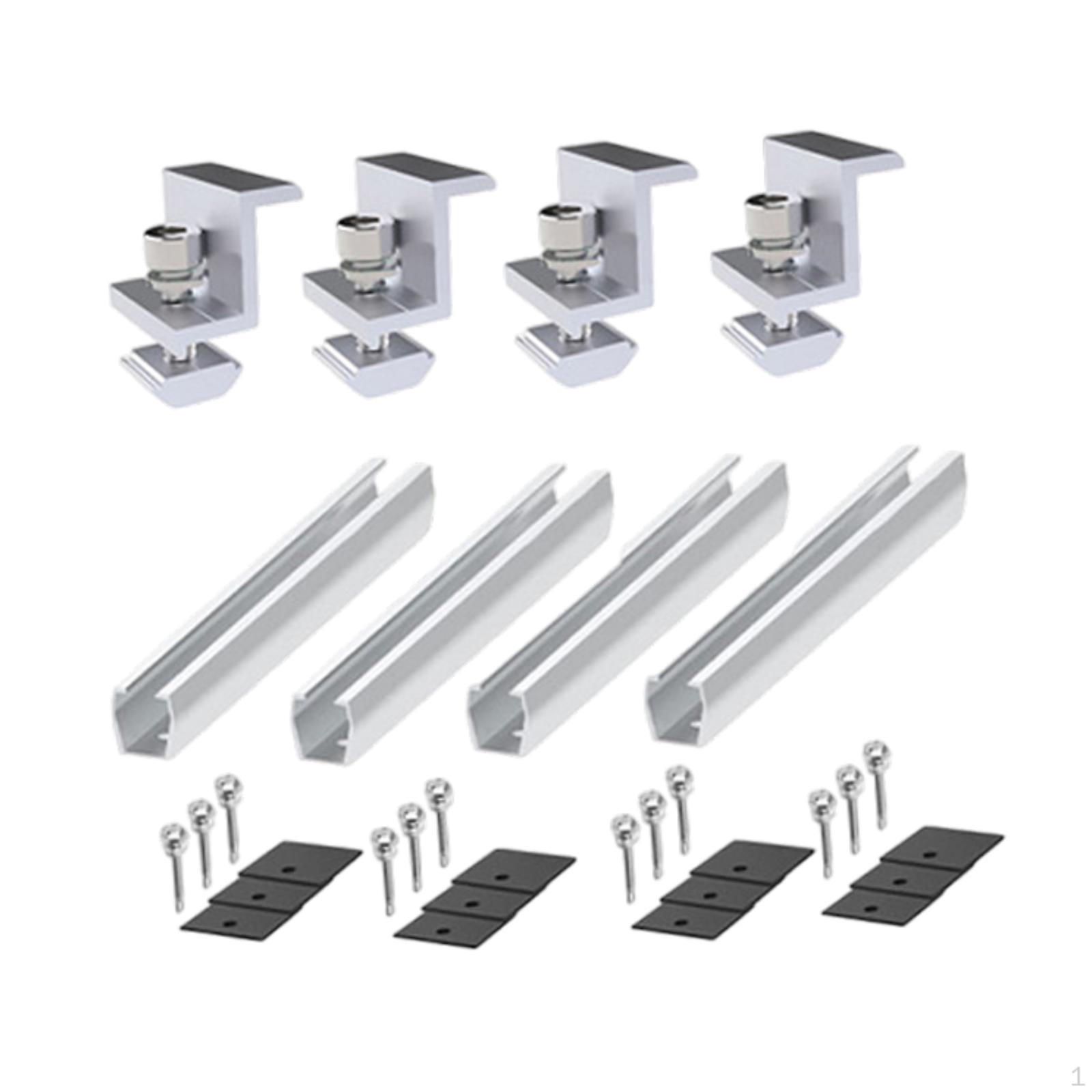

Aluminum Alloy Solar Panel Mounting Brackets with Screws for Yachts And Campers 4PCS