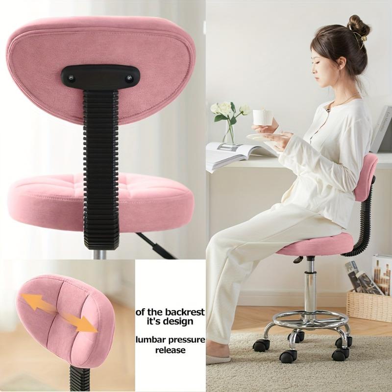 Premium Rotating Desk Chair with Memory Foam - Adjustable Backrest & Height, Sturdy Metal Base & Casters for Home & Office Use