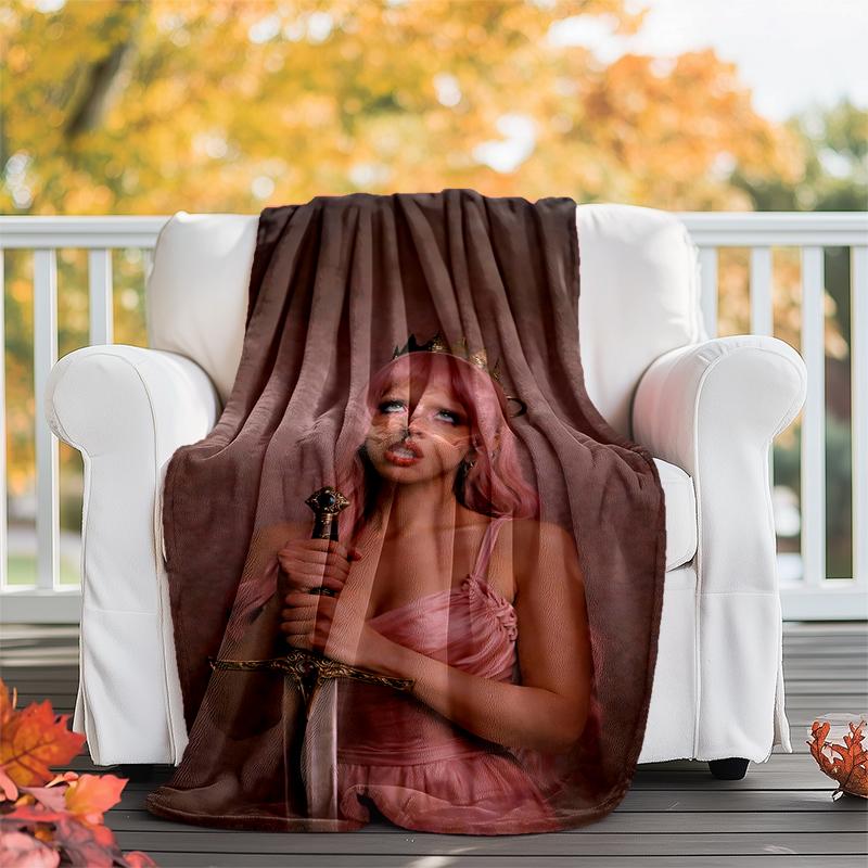 Melanie Martinez Flannel Blanket Soft All-Season Throw, Design for Camping, Car Travel, Hiking Sofa, Bed, Office Perfect Gift for Parties