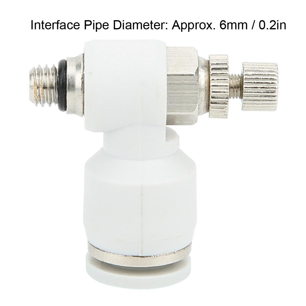 50 Pieces Pneumatic Push to Connect     Regulating Valve, Adjustment Small Size Stress Resistant   Quick Connect Fitting with 90 degrees  E