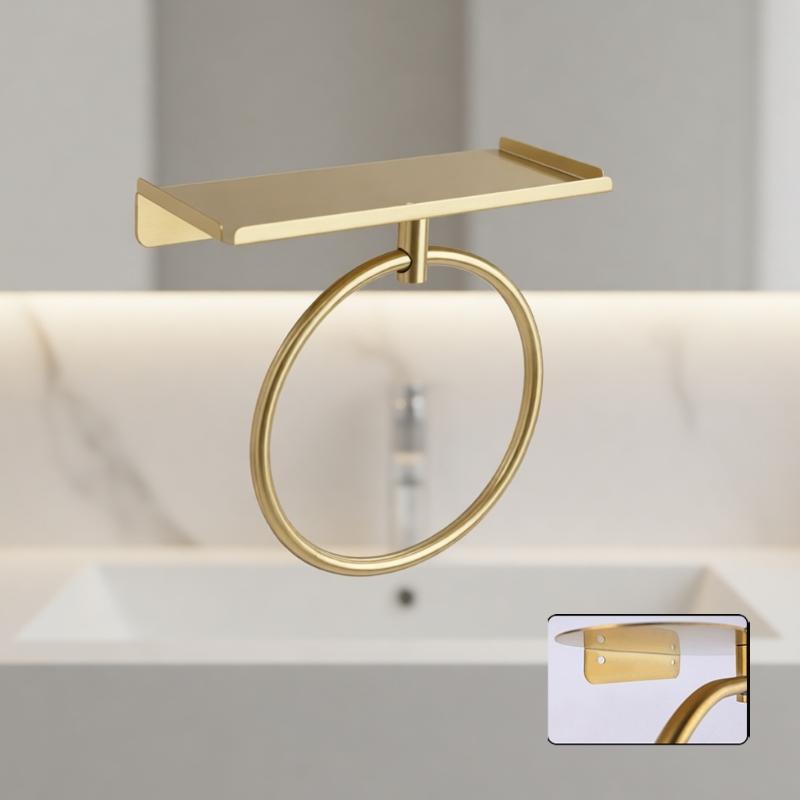 Elegant Brushed Towel Holder Rack For Small Space 180 Degrees Rotate Function 304 Stainless Steel