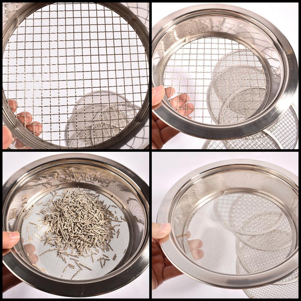Replaceable Mesh Garden Soil Sieve 1/3/6/9/12mm Mesh Hole Stainless Steel Soil Filter Soil/Sand/Gravel/Planting Soil Round Sieve