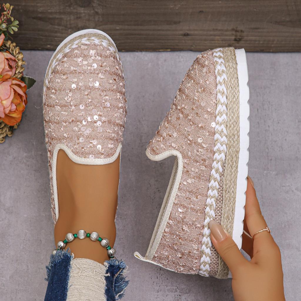 Platform Loafers Dress Flat Shoes Woman Sneaker Round Toe Low Heels Elegant Stylish Summer Comfortable Trend