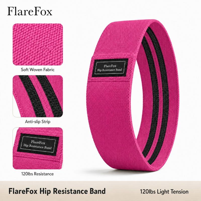 FlareFox Yoga Fitness Resistance Bands Squat Glute Strength Training Pilates Knitted Butt-Shaping Ring Home Gym Equipment 3