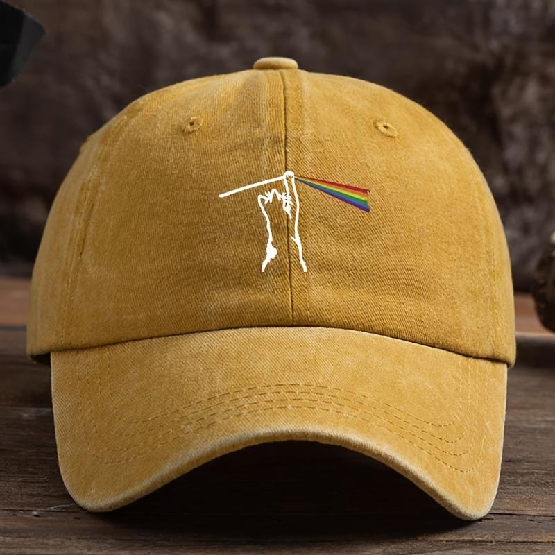 Cat Rainbow Print Baseball Cap Unisex Outdoor Sun Protection Visor Hat Fashion Versatile Peaked Hat Trend