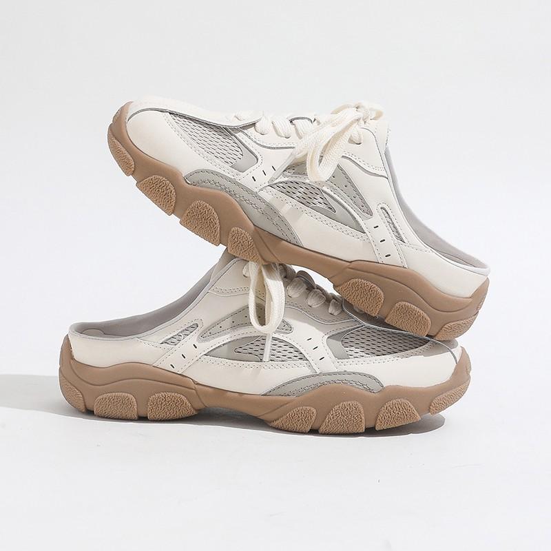 2025 new retro color matching lace-up casual shoes women's sports Forrest Gump shoes German training shoes flat slippers women's models