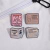 Unique Alloy Letter Newspaper Style Brooches For Fashionable Backpack Accessories