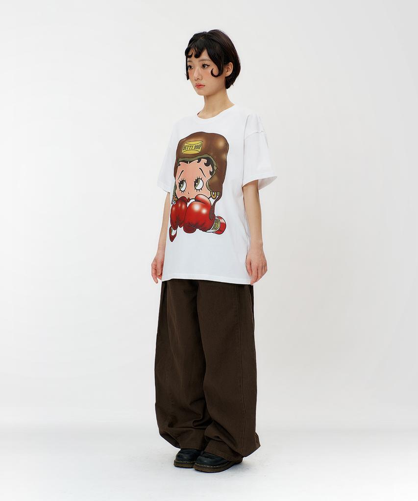 LAUGHER [Betty Boop] Boxer T-Shirt - White