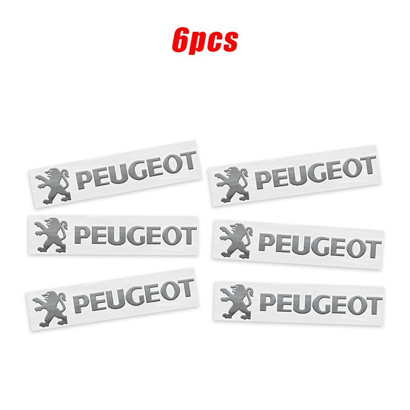 

2026 Hot Car Sticker 6/10/15pcs Car Styling Dekoration Sticker Protector Random sticker For Peugeot 206 207 208 406 407 408 508