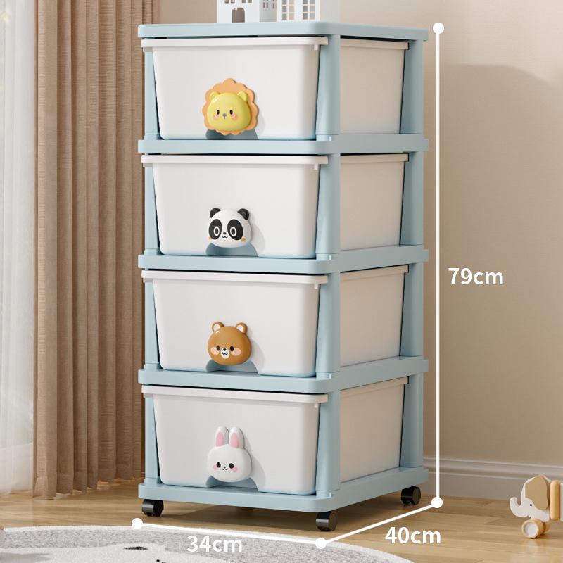 Children's Storage Cabinet with Drawers for Toys, Snacks, Clothes, and Bedside Use