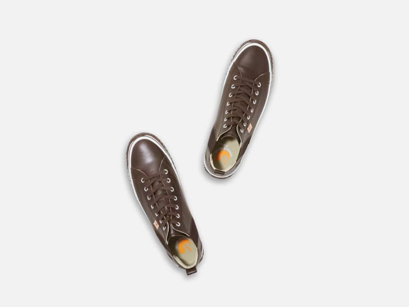 Spingle Handmade Kangaroo Leather Sneakers Spm-442 Dark Brown