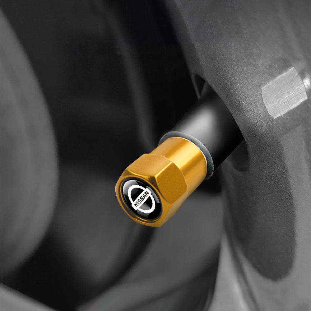 Tapa de Válvula de Neumático de Coche de Aluminio Insignia de Coche Llavero de Nylon Accesorios Para Nissan Nismo X-Trail Qashqai J11 Juke Altima Note Skyline