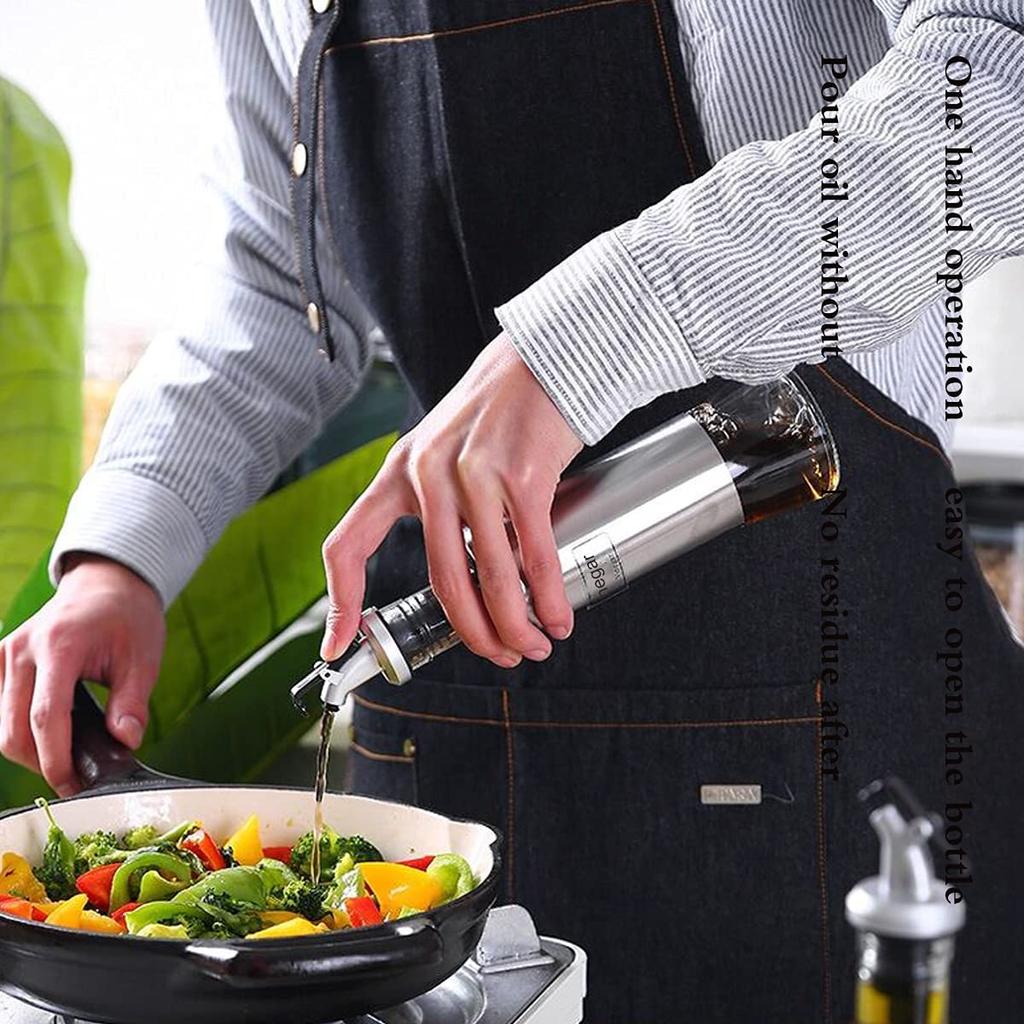 Olivenöl Ausgießer, Öl Essig Flaschenverschluss Ausgießer Auslaufsichere Düse Spender Weinausgießer für Öl, Essig, Olivenöl, Wein(6 Stück)