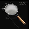 304 Stainless Steel Large Ladle with Wooden Handle and Double Ear, Kitchen Utensil Skimmer & Noodle Strainer.