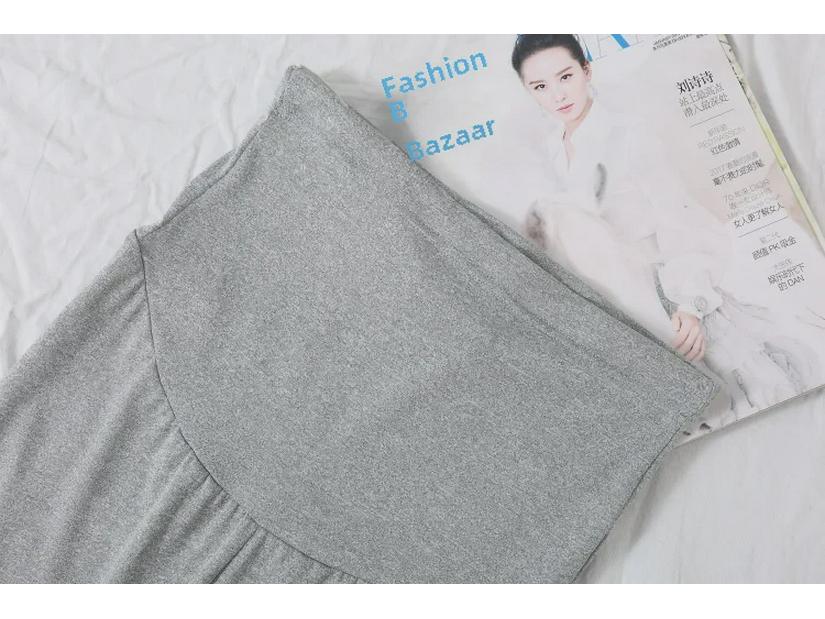 Adjustable Solid Color Maternity Leggings for Spring and Autumn