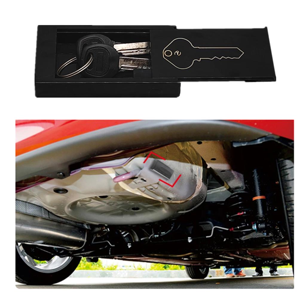 Holdbar Værbestandig Nøkkelgjemmer Praktisk Nøkkelboks Magnetisk Bilnøkkelholder Utendørs Gjemmested med Magnet Etuier for Hjemmet