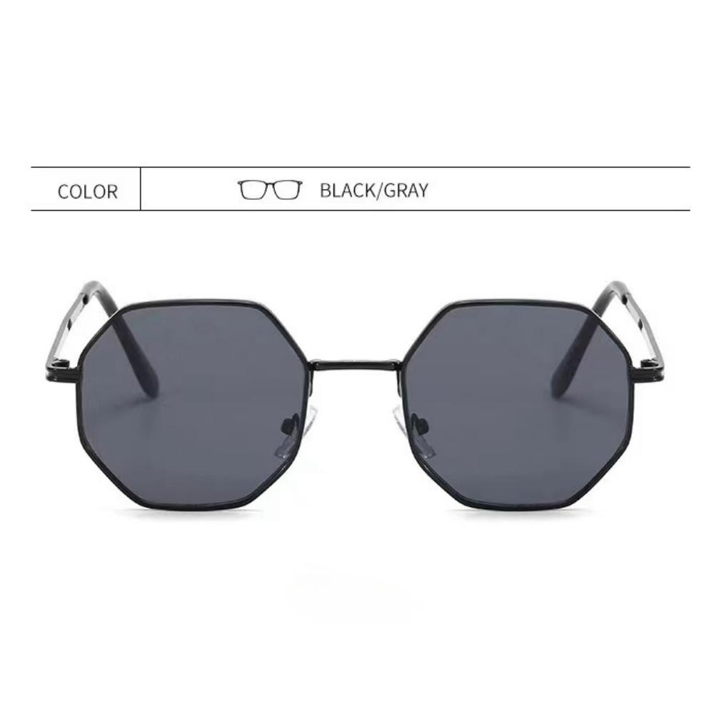 Klassische Metallmode Retro-Sonnenbrille Polygonal Achteckform Brille Trendige Retro-Brillen für stilvollen Schutz