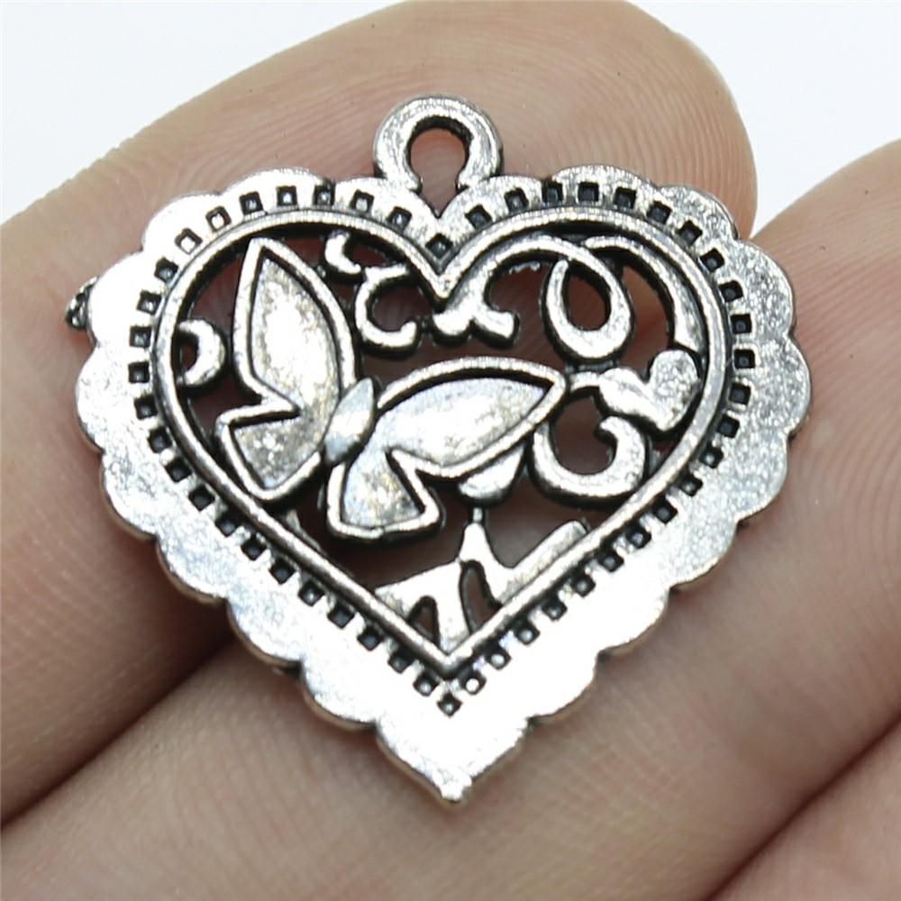 10pcs Charms Butterfly Antique Silver Color Butterfly Pendant Charms Butterfly Charms For Jewelry Making