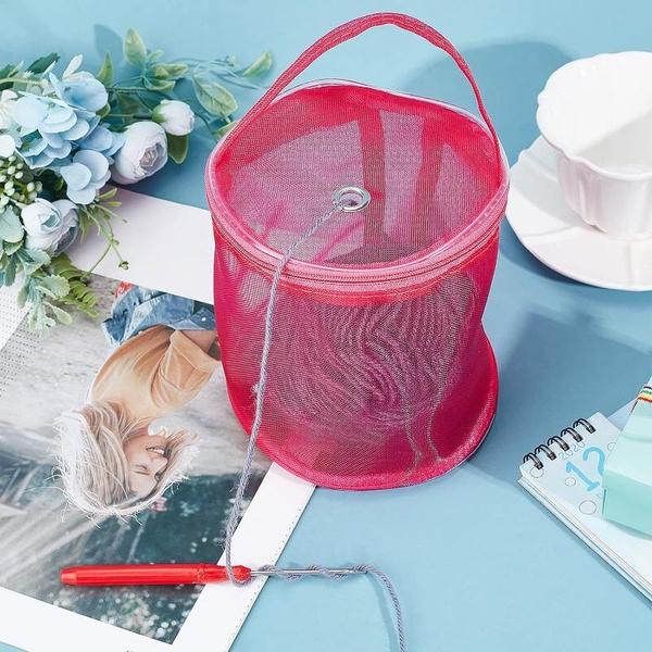 1pcs Yarn Storage Bag, Mesh Knitting Bag Round Yarn Balls Organizer for Knitting Lovers