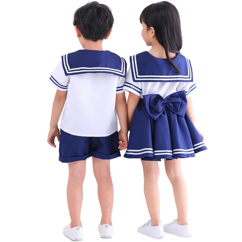 Children Boys Girls Japanese JK Sailor Suit Kids Halloween Role Play Dress Up Cosplay Costume