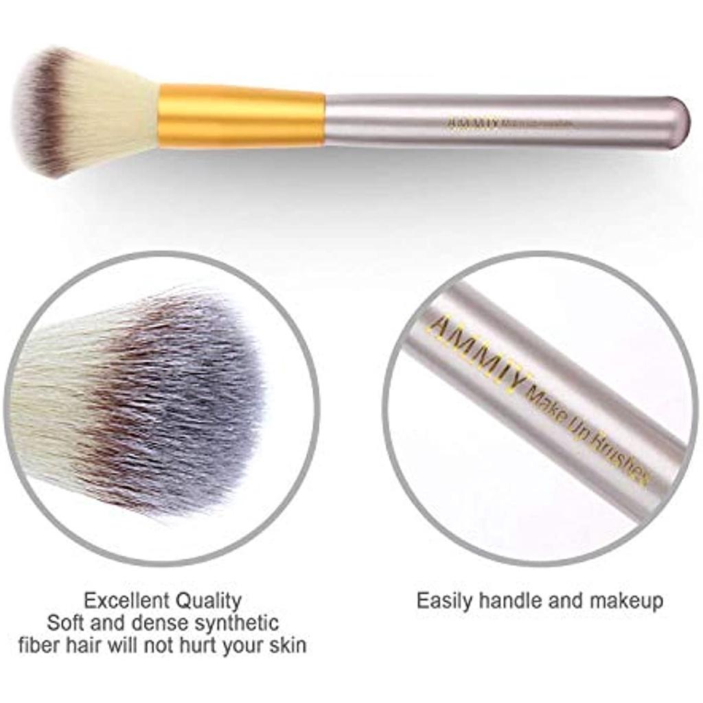 18-teiliges Make-up-Pinsel-Set, Make-up-Pinsel mit Reiseetui, Holzgriff, professioneller Kabuki-Pinsel aus synthetischen Fasern, Premium