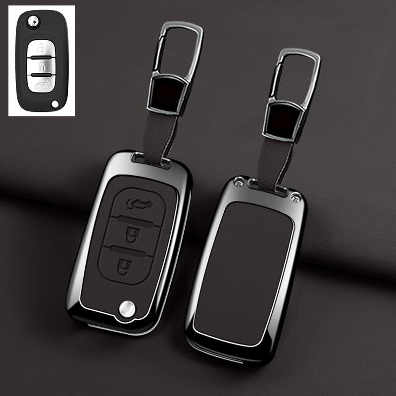 3 Button Zinc Alloy Leather Car Key Fob Case Lada Vesta Granta Xray Kalina Priora Sedan Sport Key Fob Car Key Box Cover