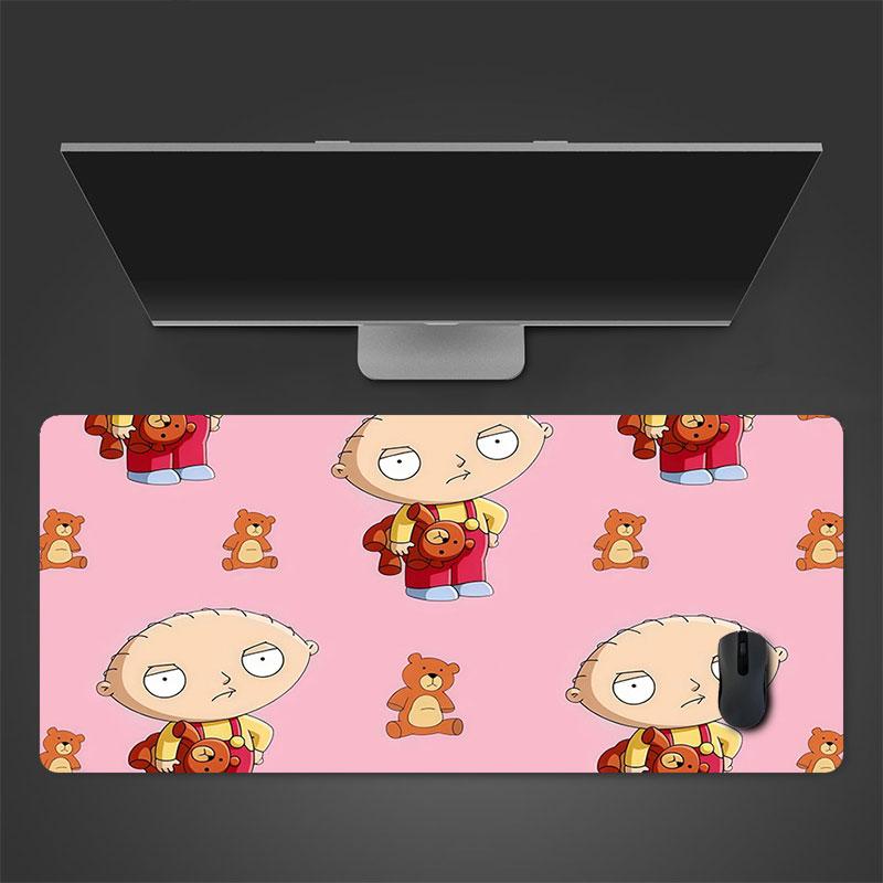 Stewie Griffin Family Guy Mouse Pad, Large Gaming Desk Mat, Non-slip XXL Mousepad for Laptop & Tablet, Mini PC Playmat with Stitched Edges