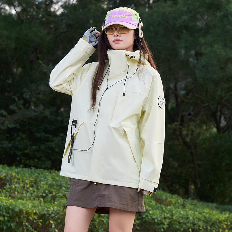 Dopamine Water-Repellent Outdoor Couple's Mountaineering Shell Jacket