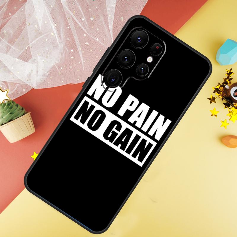 No Pain No Gain Gym Case For Samsung Galaxy S22 S23 S24 Ultra S8 S9 S10 Plus Note 10 20 Ultra S20 S21 FE Cover