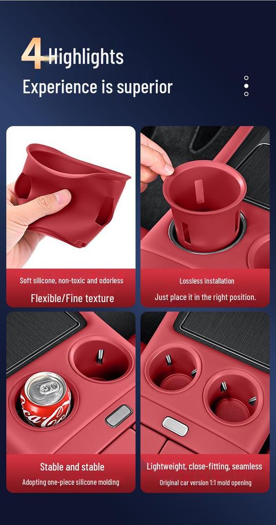 Compatible with 26 AITO M7/M8 models, this car center console accessory is a wireless charger, cup holder, and storage box mat.
