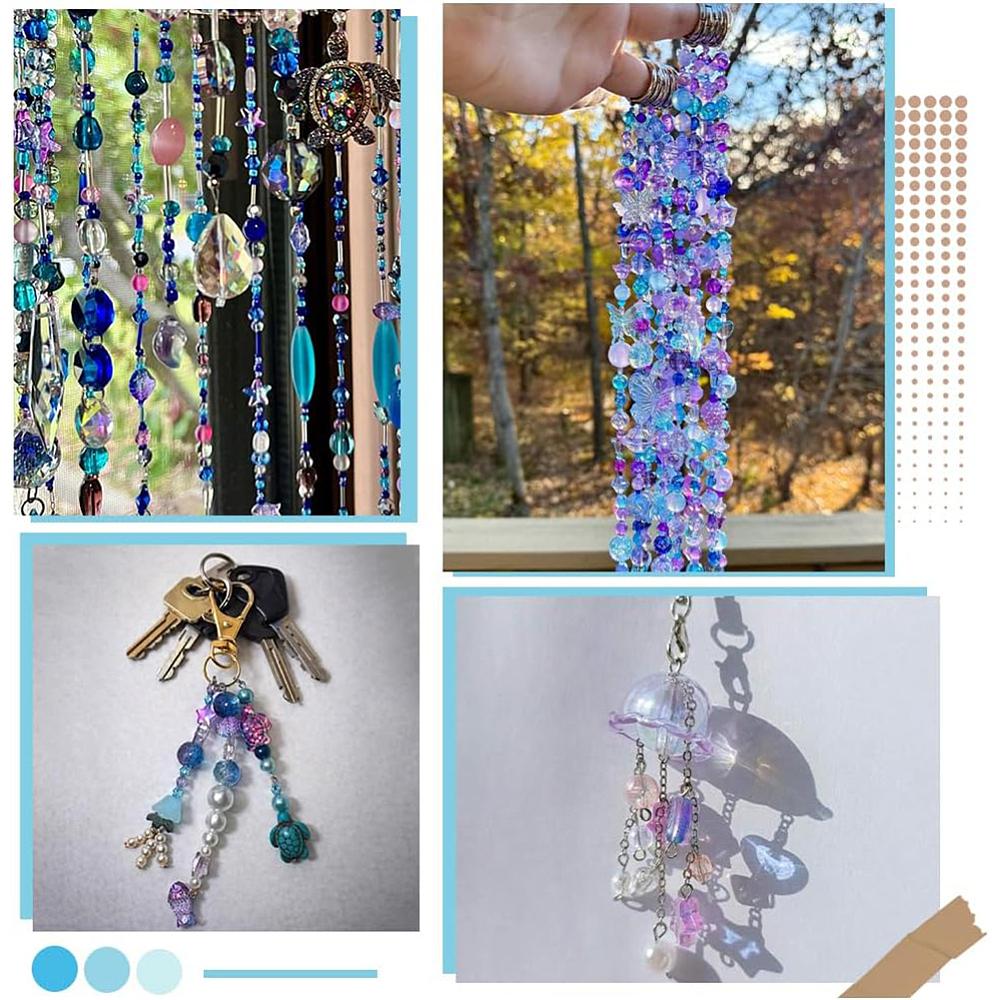 210Pcs 6 Styles Transparent Electroplate Glass & Handmade Lampwork Beads Mixed Color 12~16.5x11~15x5~11mm Hole: 1~1.4mm