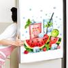 Watermelon Drink Wall Sticker for Kitchen Self Adhesive Decal for Refrigerator Summer Fruit Art Decoration for Home Cafe