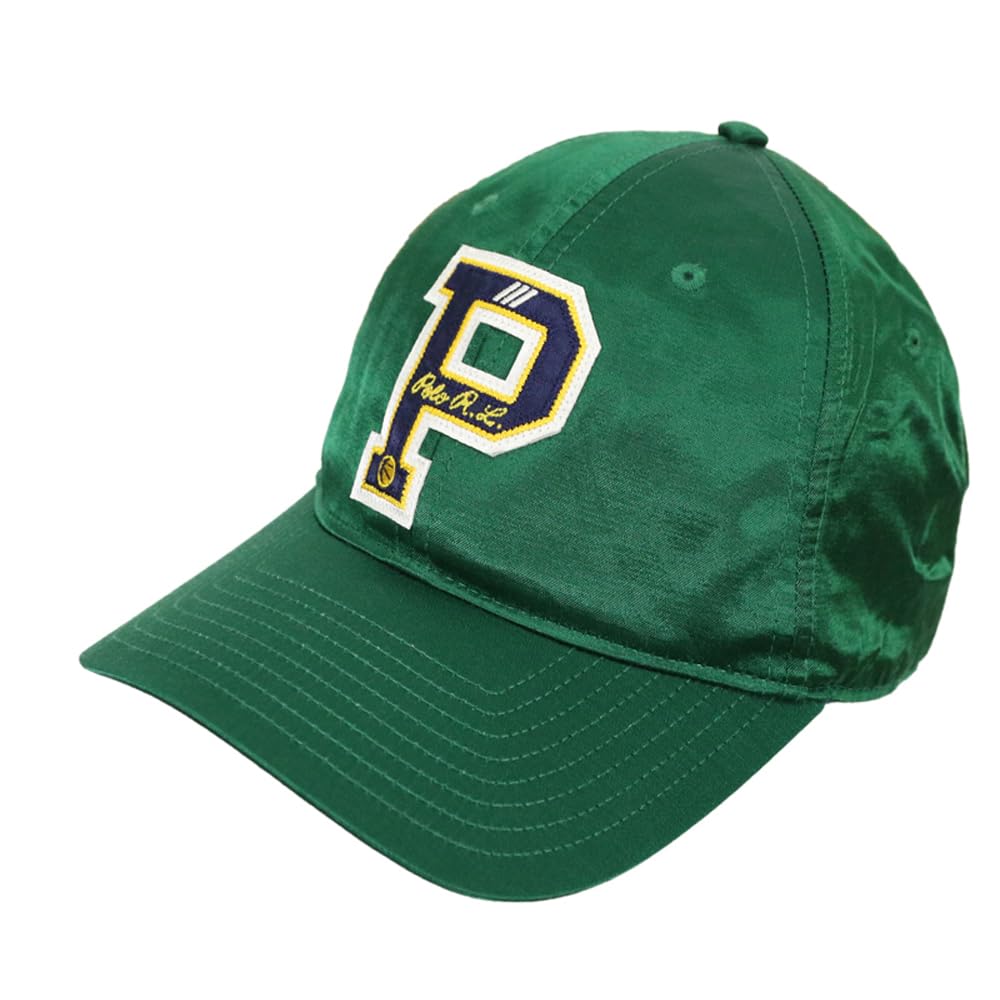 (Polo Ralph Lauren) Men's and Women's Vintage P Logo Satin Baseball Cap 01080159-GREEN [Used]
