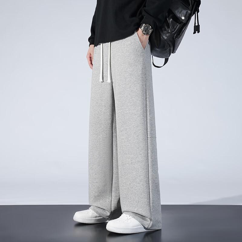 Men's Casual Cotton Blend Straight-Leg Sweatpants
