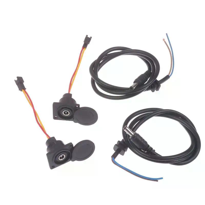 DC2.1/ 2.5 Elektrofahrrad Ladekopf Li-on Akku Ausgangskabel 36V/48V Runde Stecker und Buchse Ladestecker Buchse