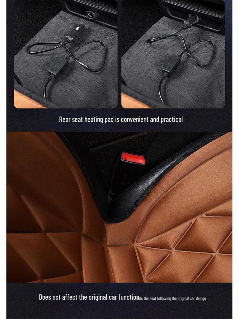 Universal Car Heated Seat Cushion, 12V, Winter Insulated, Single/Double Seat