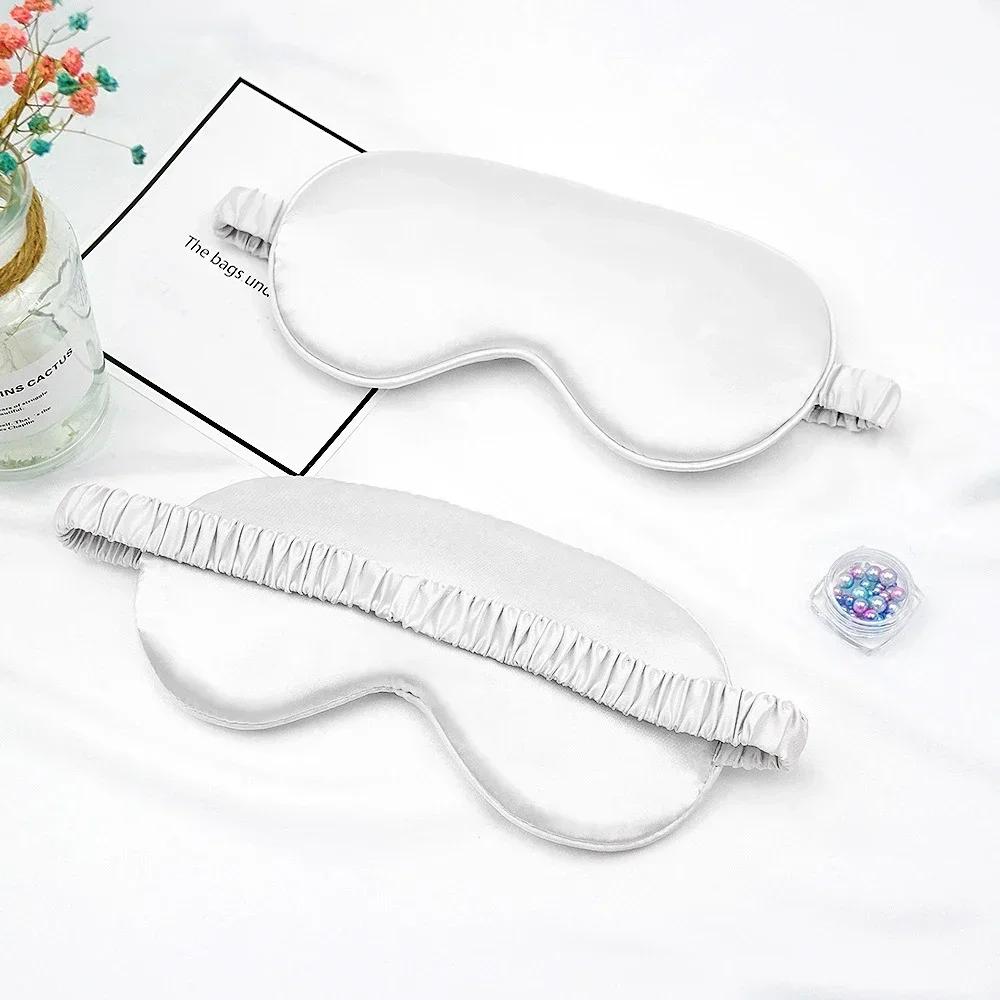 1PC Women Imitated Silk Sleep Eye Mask Portable Travel Eyepatch Nap Eye Patch Rest Blindfold Eye Cover Sleeping Night Eyeshade