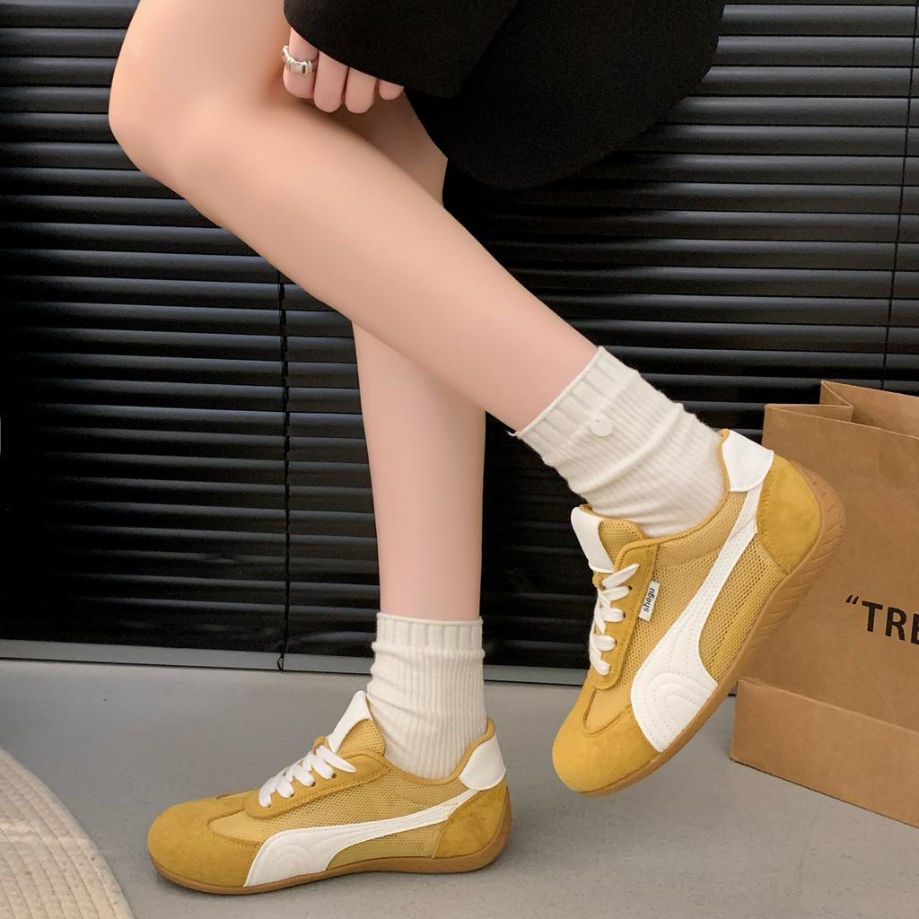 Retro Dexun Shoes Women's 2025 New Spring Flat Single Shoes Fashion Casual Red Sports Shoes Women's Shoes