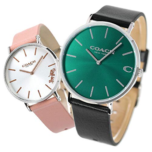 

COACH Pair of Charles 41mm and Perry 36mm Watches with Leather Straps, Models 14602436 and 14503258, for Men and Women [Parallel Import]