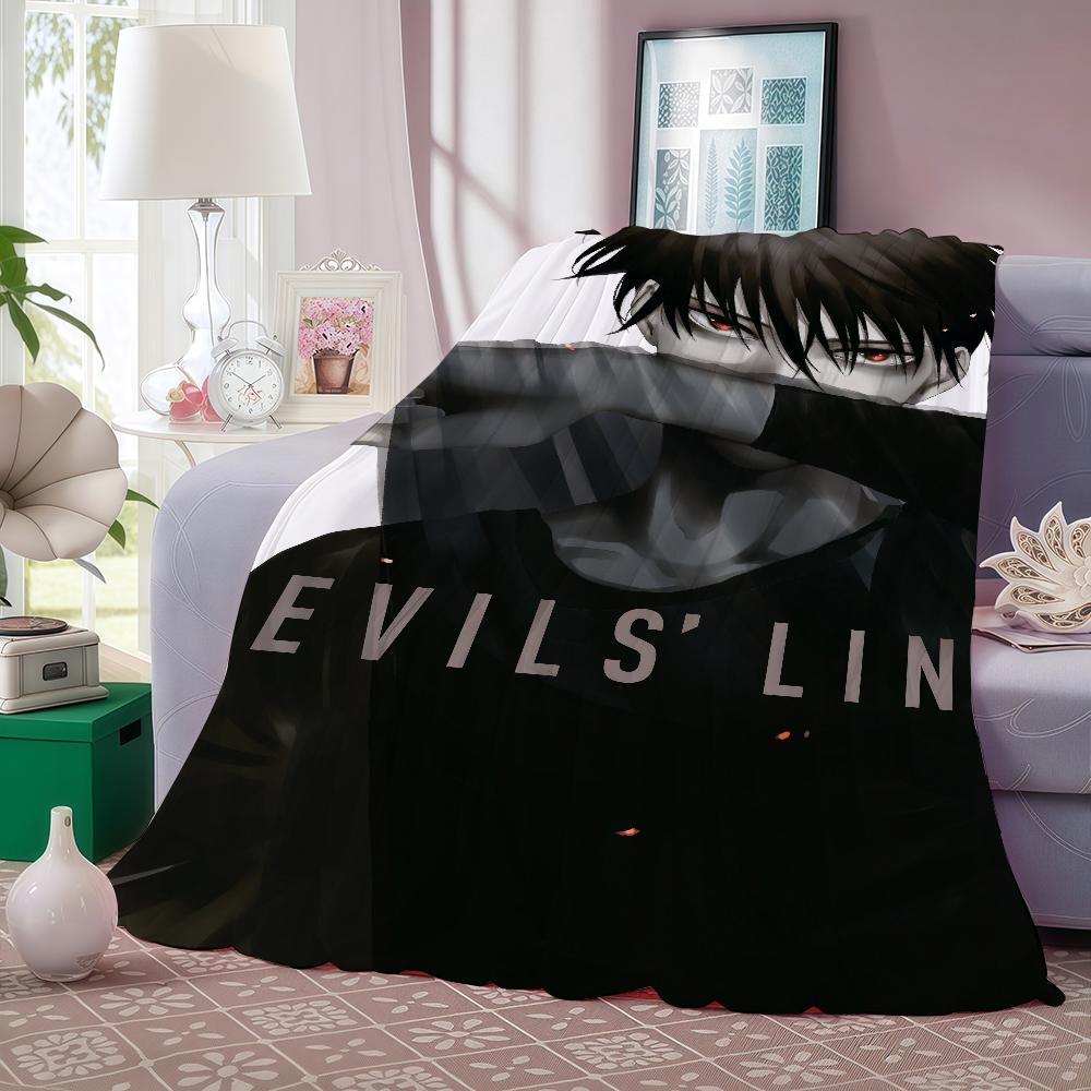 

COOL ANIME D-Devils L-Line Blanket Warm And Soft Suitable For Bedroom Living Room Sofa Bed Office Travel Camping 30x40in