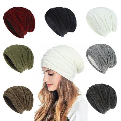 Πλεκτό μόδας Φθινοπωρινό χειμωνιάτικο βελονάκι Μασίφ ζεστό φαρδύ καπέλο καπέλο καπέλο σκουφάκι καπέλο σκι Χριστουγεννιάτικο δώρο για άνδρες