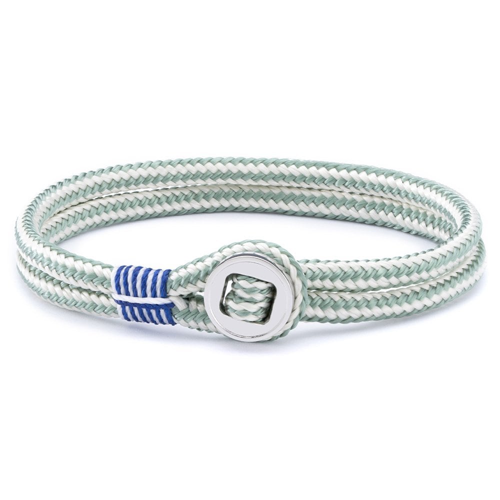 

Pig & Hen Dondino Bracelet - Cream x Atlas Green x Silver M