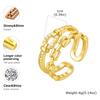 Adjustable Statement Zirconia Ring for Women, Open Ring Jewelry Daily Work Accessories
