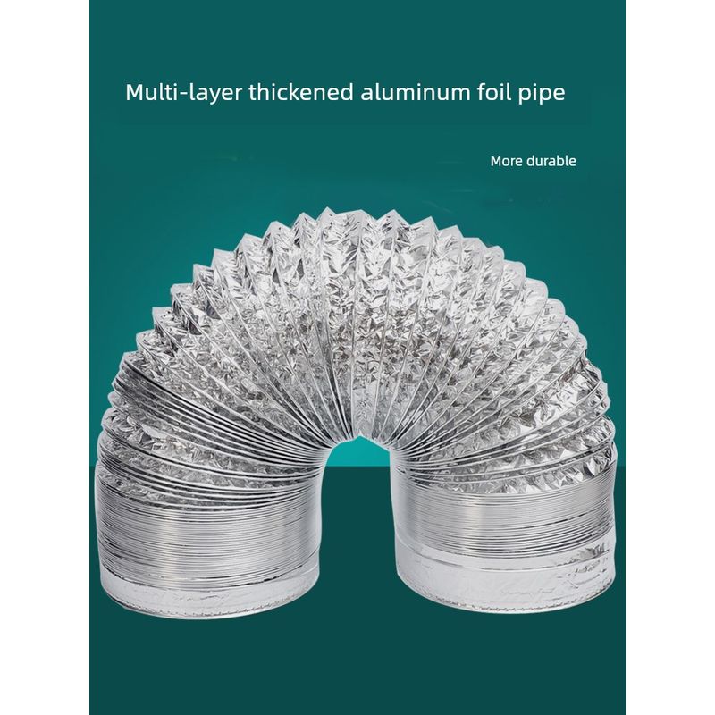 Exhaust Fan Exhaust Duct Thickened Aluminum Foil Vent Pipe Ventilating Fan Hose Kitchen Range Hood Smoke Vent Tin Paper Tube