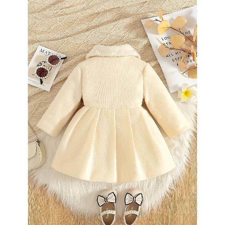 high qualityBaby Girl Clothing, Baby Products, Girls' Clothing, Fashionable And Versatile Button Jacket For Baby Girls, 0-3 Years Old, With A Long