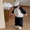 Höst 2025 Koreansk Stil Pojkars Tecknat Tryck Raglanärm Tvådelat Set