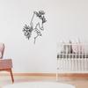 Mother and Child Floral Metal Wall Art Unique Gift for Mom