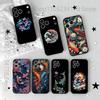 Koi Fisch Yin Yang Kunst Schwarze Weiche Hülle Für iPhone 17 13 14 15 11 16 12 Pro Max Pro Max Plus E Air Mini Handyhülle Schale