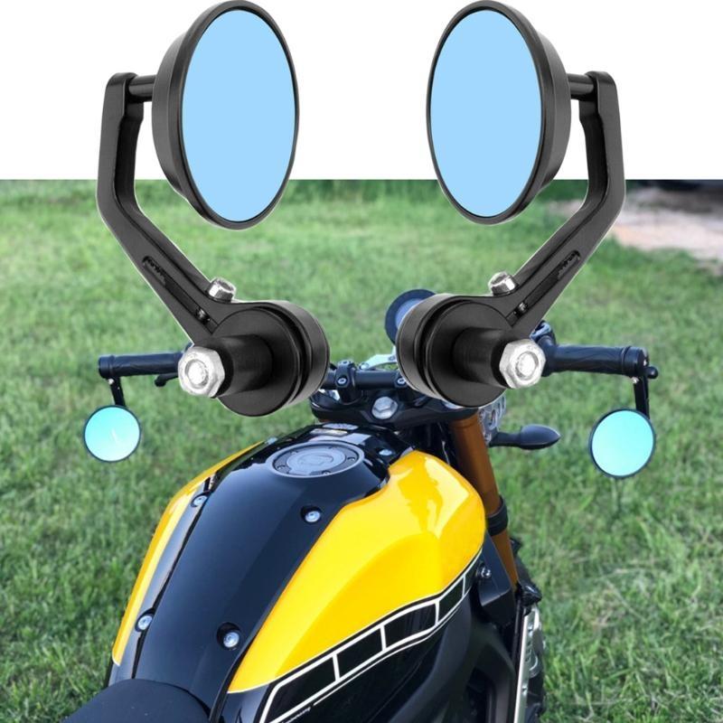 28GC 2Pcs Universal 7/8" Round Handlebar Rear Mirrors Motorcycle Rearview Mirror